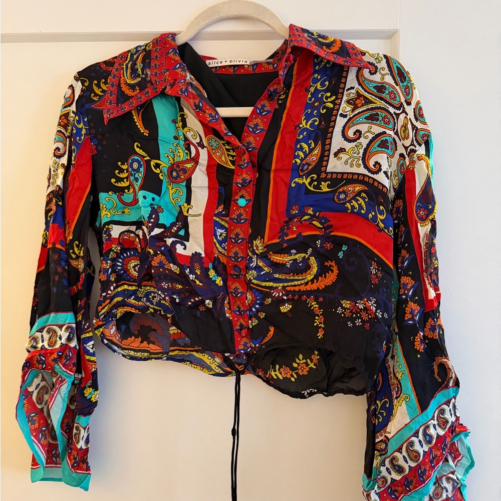 Alice + Olivia Multicolor Paisley Blouse